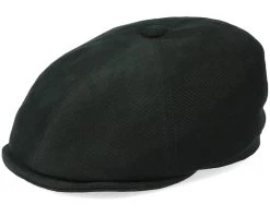 Brooklin 6-Panel Cap Soft Cotton Black Flat Cap - Stetson