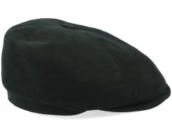 Brooklin 6-Panel Cap Soft Cotton Black Flat Cap - Stetson -Fashion Hat Discount Store 4063633017476 3