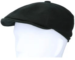Brooklin 6-Panel Cap Soft Cotton Black Flat Cap - Stetson -Fashion Hat Discount Store 4063633017476 5