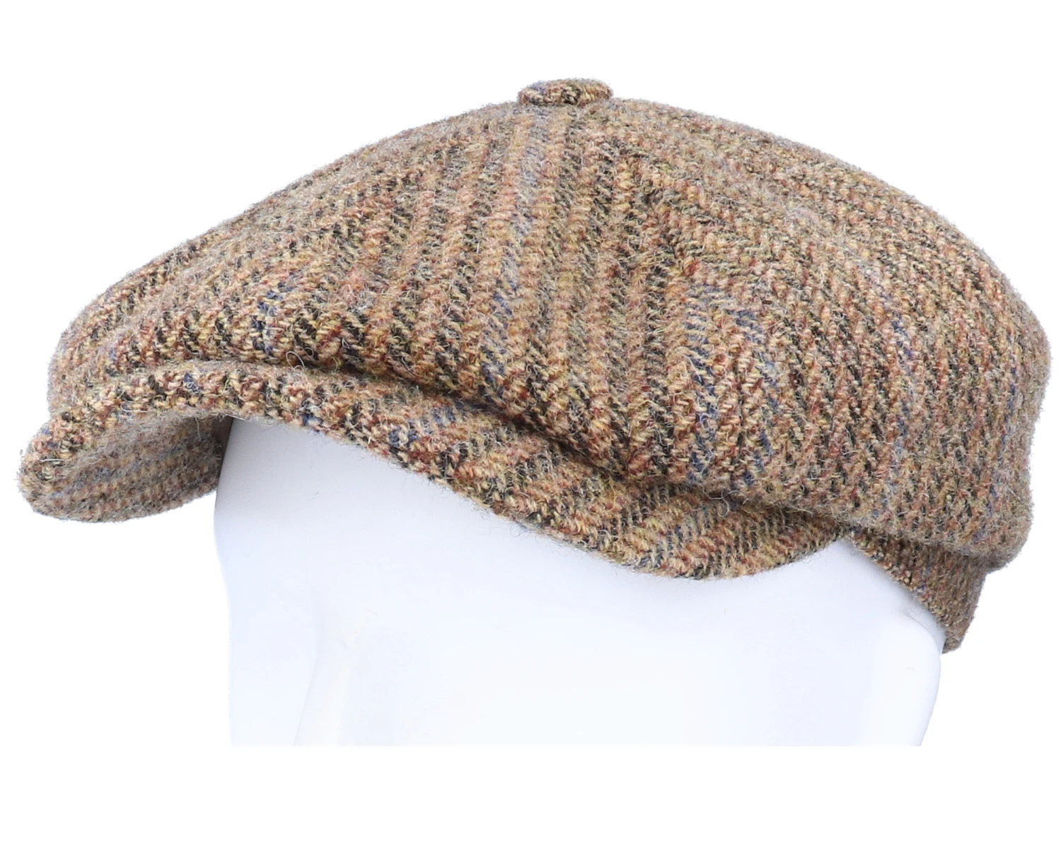 Hatteras Virgin Wool Herringbone Brown Flat Cap - Stetson 5 Hatteras Virgin Wool Herringbone Brown Flat Cap - Stetson - Image 5