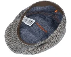 Belfast Driver Cap Virgin Wool Herringbone Flat Cap - Stetson -Fashion Hat Discount Store 4063633018053 4