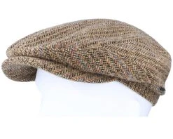 Belfast Driver Cap Virgin Wool Herringbone Brown Flat Cap - Stetson -Fashion Hat Discount Store 4063633018060 5