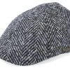 Texas Duck Shape Texas Herringbone Black/Grey Flat Cap - Stetson