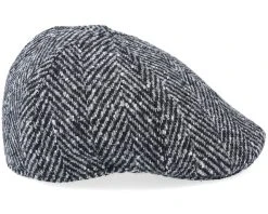 Texas Duck Shape Texas Herringbone Black/Grey Flat Cap - Stetson 7 Texas Duck Shape Texas Herringbone Black/Grey Flat Cap - Stetson -Fashion Hat Discount Store 4063633019517 3