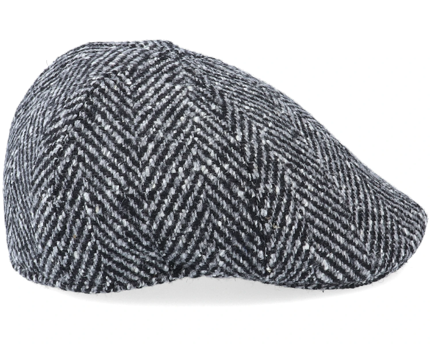 Texas Duck Shape Texas Herringbone Black/Grey Flat Cap - Stetson 3 Texas Duck Shape Texas Herringbone Black/Grey Flat Cap - Stetson - Image 3