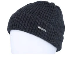 Beanie Merino Charcoal Cuff - Stetson -Fashion Hat Discount Store 4063633021183 3