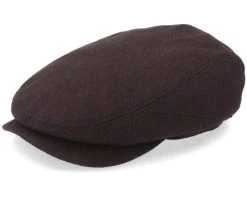 Driver Cap Virgin Wool/Cashmere Dark Brown Flat Cap - Stetson