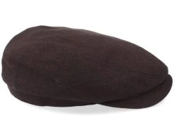 Driver Cap Virgin Wool/Cashmere Dark Brown Flat Cap - Stetson -Fashion Hat Discount Store 4063633029356 3