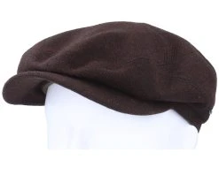 Driver Cap Virgin Wool/Cashmere Dark Brown Flat Cap - Stetson -Fashion Hat Discount Store 4063633029356 5
