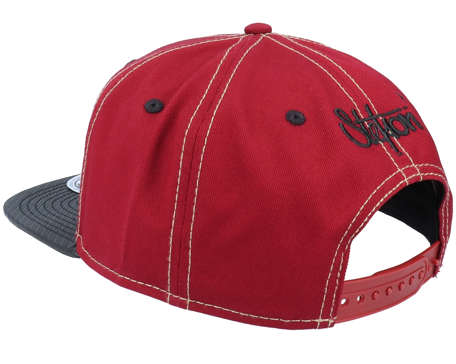 Baseball Shaka Cotton-8 Maroon/Black Snapback - Stetson 2 Baseball Shaka Cotton-8 Maroon/Black Snapback - Stetson - Image 2