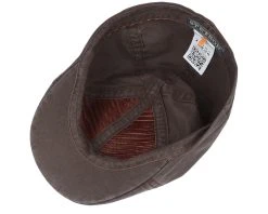 Texas Organic Cotton Brown Flat Cap - Stetson -Fashion Hat Discount Store 4063633036705 4
