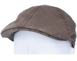 Texas Organic Cotton Brown Flat Cap - Stetson -Fashion Hat Discount Store 4063633036705 5