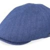Duck Cap Cotton/Linen Blue Flat Cap - Stetson