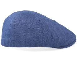 Duck Cap Cotton/Linen Blue Flat Cap - Stetson -Fashion Hat Discount Store 4063633037788 3