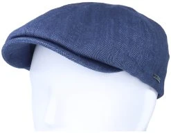 Duck Cap Cotton/Linen Blue Flat Cap - Stetson -Fashion Hat Discount Store 4063633037788 5