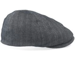 Duck Cap Cotton/Linen Black Flat Cap - Stetson -Fashion Hat Discount Store 4063633037870 3