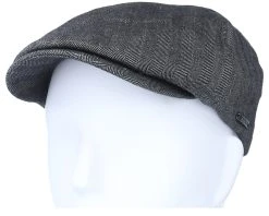 Duck Cap Cotton/Linen Black Flat Cap - Stetson -Fashion Hat Discount Store 4063633037870 5