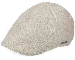 Fashion Hat Discount Store 39 Texas Linen Beige Flat Cap - Stetson