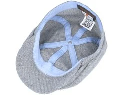 6-Panel Silk/Cotton Light Blue Flat Cap - Stetson -Fashion Hat Discount Store 4063633040429 4