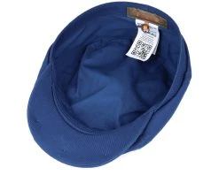 6-Panel Cap Cotton Twill Blue Flat Cap - Stetson -Fashion Hat Discount Store 4063633041990 4