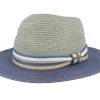 Tiller Toyo Green/Blue Straw Hat - Stetson