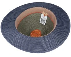 Tiller Toyo Green/Blue Straw Hat - Stetson -Fashion Hat Discount Store 4063633042492 4
