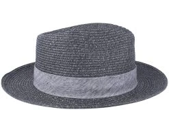 Fedora Toyo Black Straw Hat - Stetson -Fashion Hat Discount Store 4063633042737 3