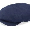 Hatteras Linen/Silk Navy Flat Cap - Stetson