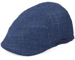 Texas Virgin Wool Silk Navy Flat Cap - Stetson