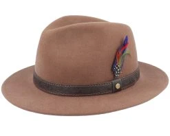 Traveller Woolfelt Brown Fedora - Stetson
