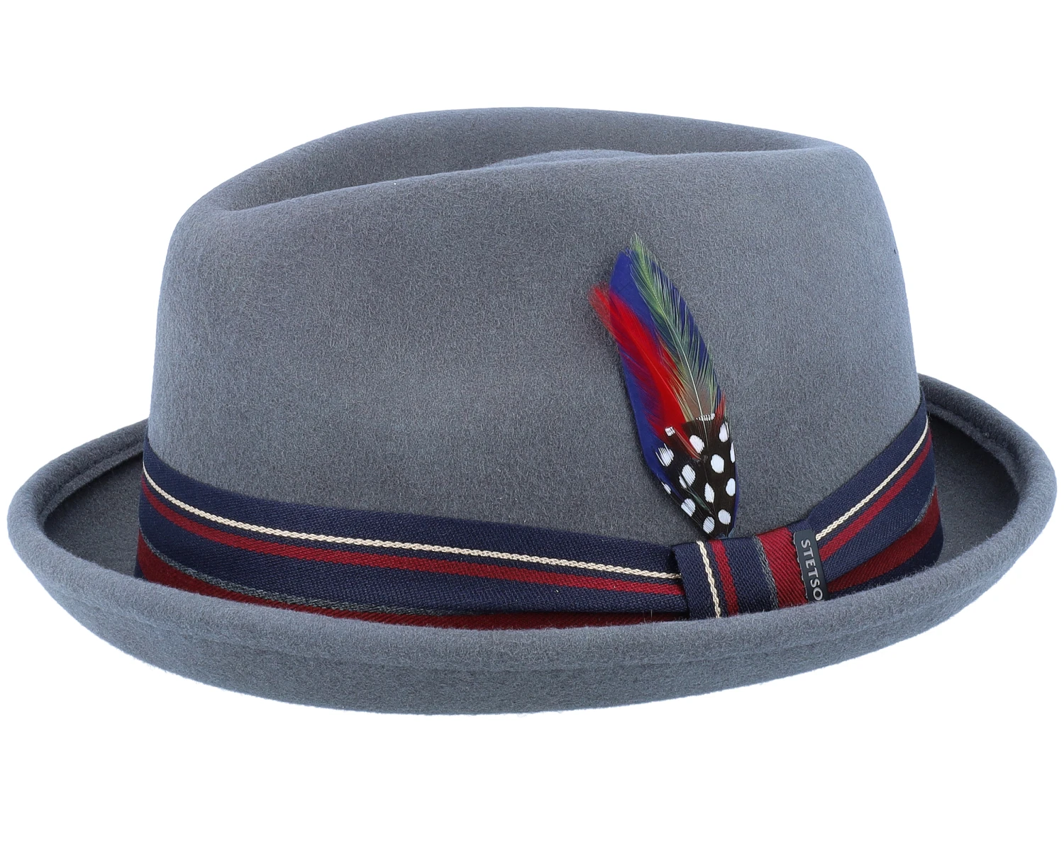 Player Woolfelt Grey Fedora - Stetson 1 Player Woolfelt Grey Fedora - Stetson