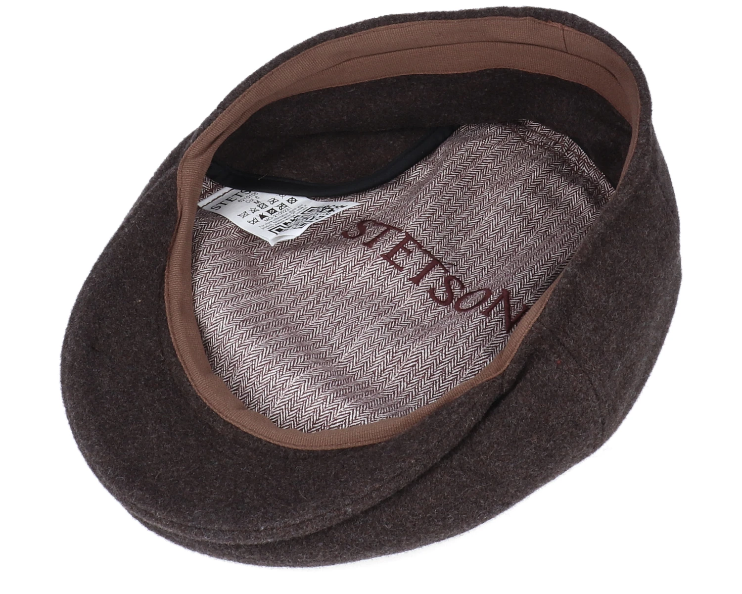 Kent Wool/Cashmere Ear Flap Brown Flat Cap - Stetson 4 Kent Wool/Cashmere Ear Flap Brown Flat Cap - Stetson - Image 4