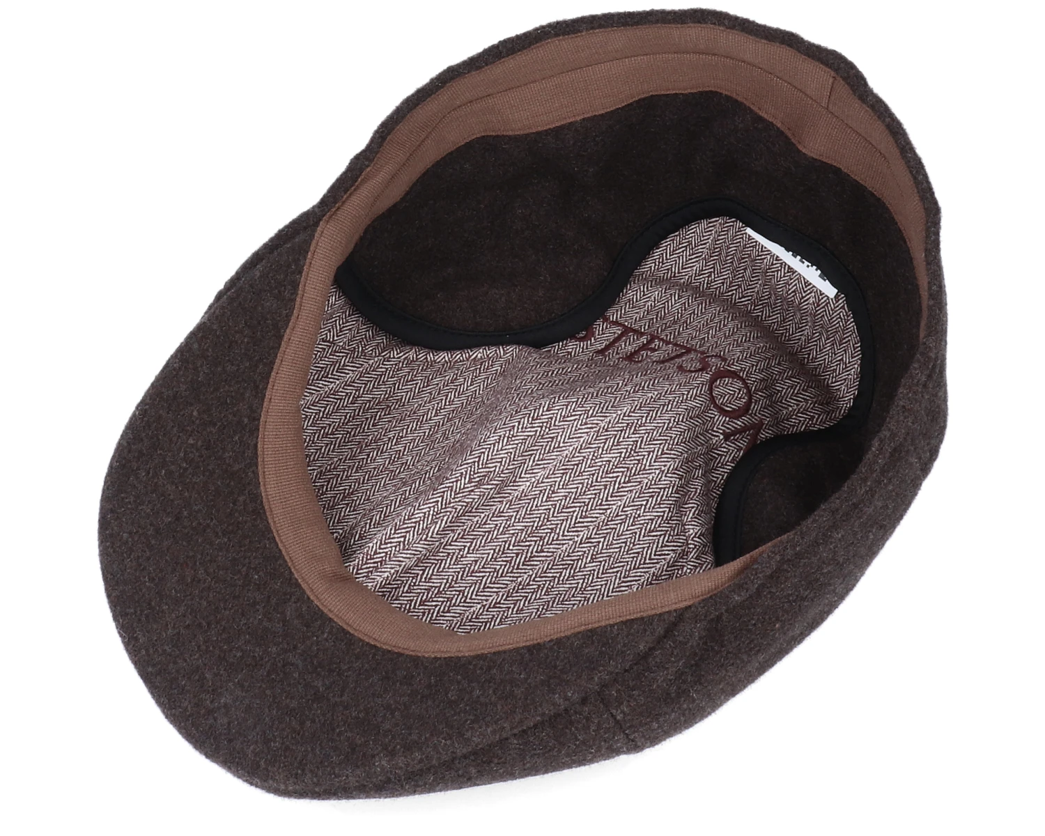 Texas Wool/Cashmere Brown Flat Cap - Stetson 4 Texas Wool/Cashmere Brown Flat Cap - Stetson - Image 4