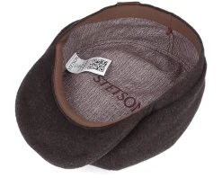 Hatteras Wool/Cashmere Brown Flat Cap - Stetson -Fashion Hat Discount Store 4063633062438 4
