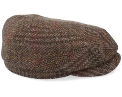 Driver Cap Harris Tweed Brown Flat Cap - Stetson -Fashion Hat Discount Store 4063633063879 3