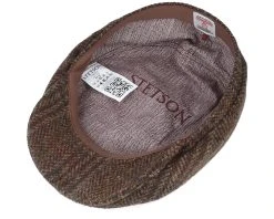 Driver Cap Harris Tweed Brown Flat Cap - Stetson -Fashion Hat Discount Store 4063633063879 4