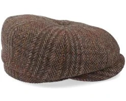 Hatteras Harris Tweed Brown Flat Cap - Stetson 7 Hatteras Harris Tweed Brown Flat Cap - Stetson -Fashion Hat Discount Store 4063633063978 3