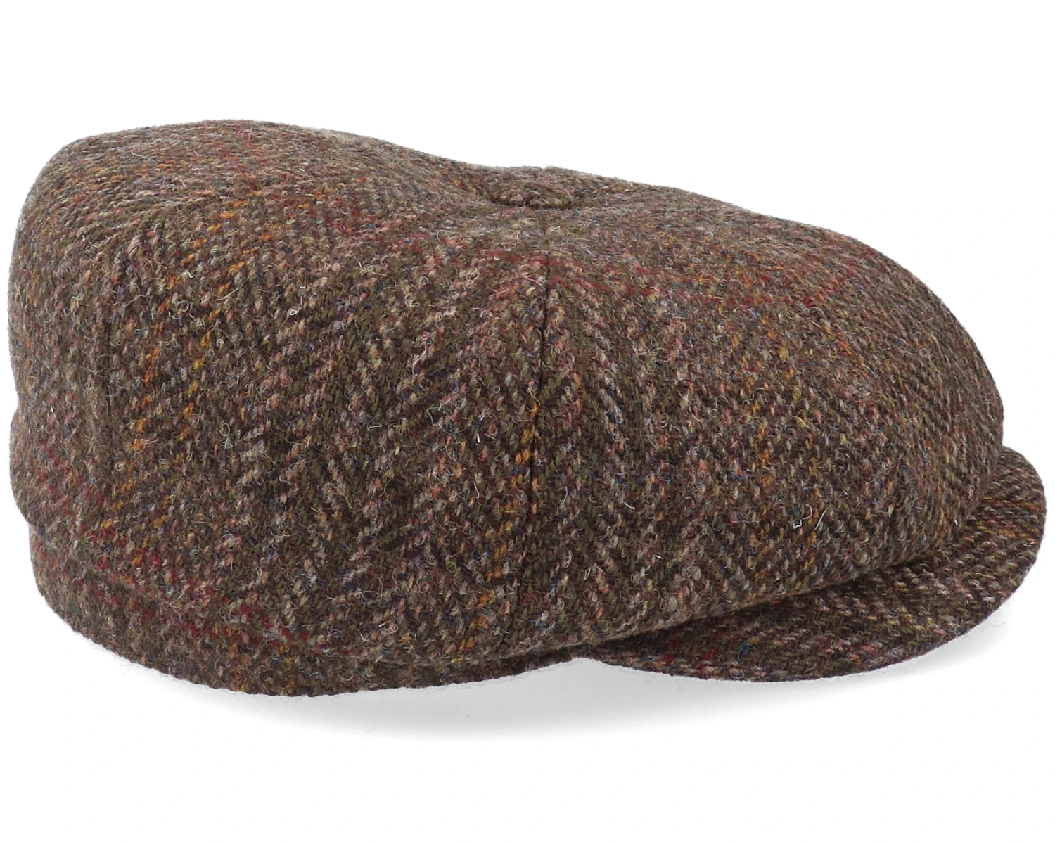 Hatteras Harris Tweed Brown Flat Cap - Stetson 3 Hatteras Harris Tweed Brown Flat Cap - Stetson - Image 3