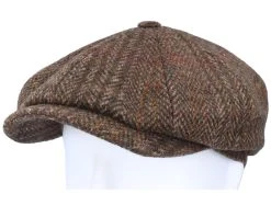 Hatteras Harris Tweed Brown Flat Cap - Stetson 9 Hatteras Harris Tweed Brown Flat Cap - Stetson -Fashion Hat Discount Store 4063633063978 5