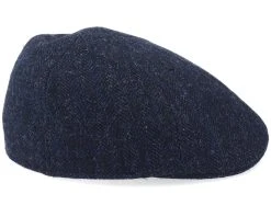 Texas Wool Herringbone Navy Flat Cap - Stetson -Fashion Hat Discount Store 4063633064555 3