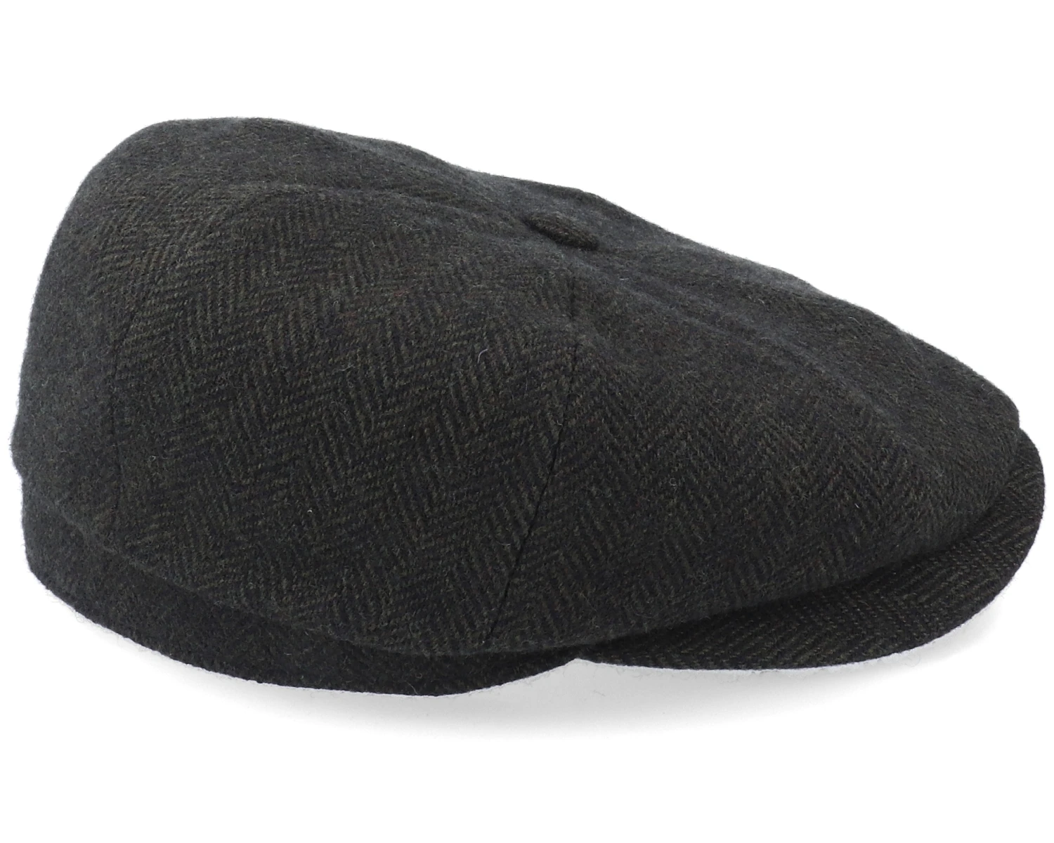 Hatteras Wool Herringbone Black Flat Cap - Stetson 3 Hatteras Wool Herringbone Black Flat Cap - Stetson - Image 3