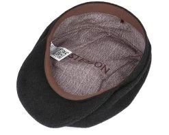 Hatteras Wool Herringbone Black Flat Cap - Stetson 8 Hatteras Wool Herringbone Black Flat Cap - Stetson -Fashion Hat Discount Store 4063633064883 4