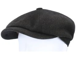 Hatteras Wool Herringbone Black Flat Cap - Stetson 9 Hatteras Wool Herringbone Black Flat Cap - Stetson -Fashion Hat Discount Store 4063633064883 5