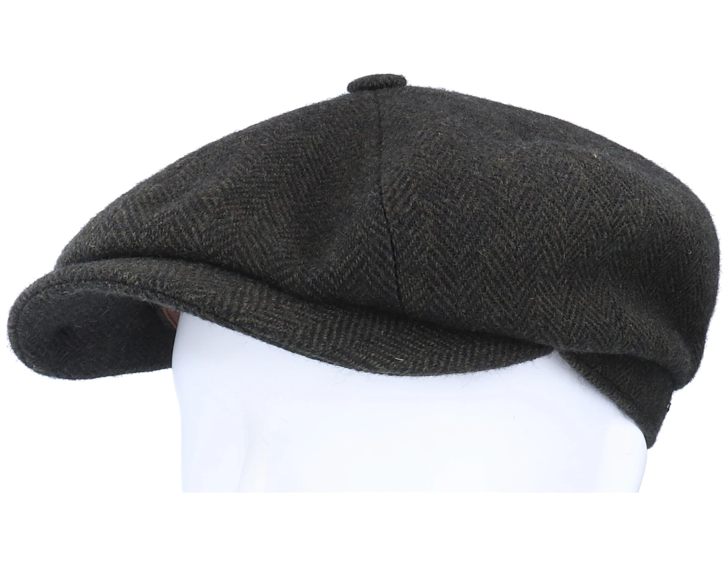 Hatteras Wool Herringbone Black Flat Cap - Stetson 5 Hatteras Wool Herringbone Black Flat Cap - Stetson - Image 5