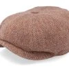 Hatteras Wool Herringbone Brown Flat Cap - Stetson