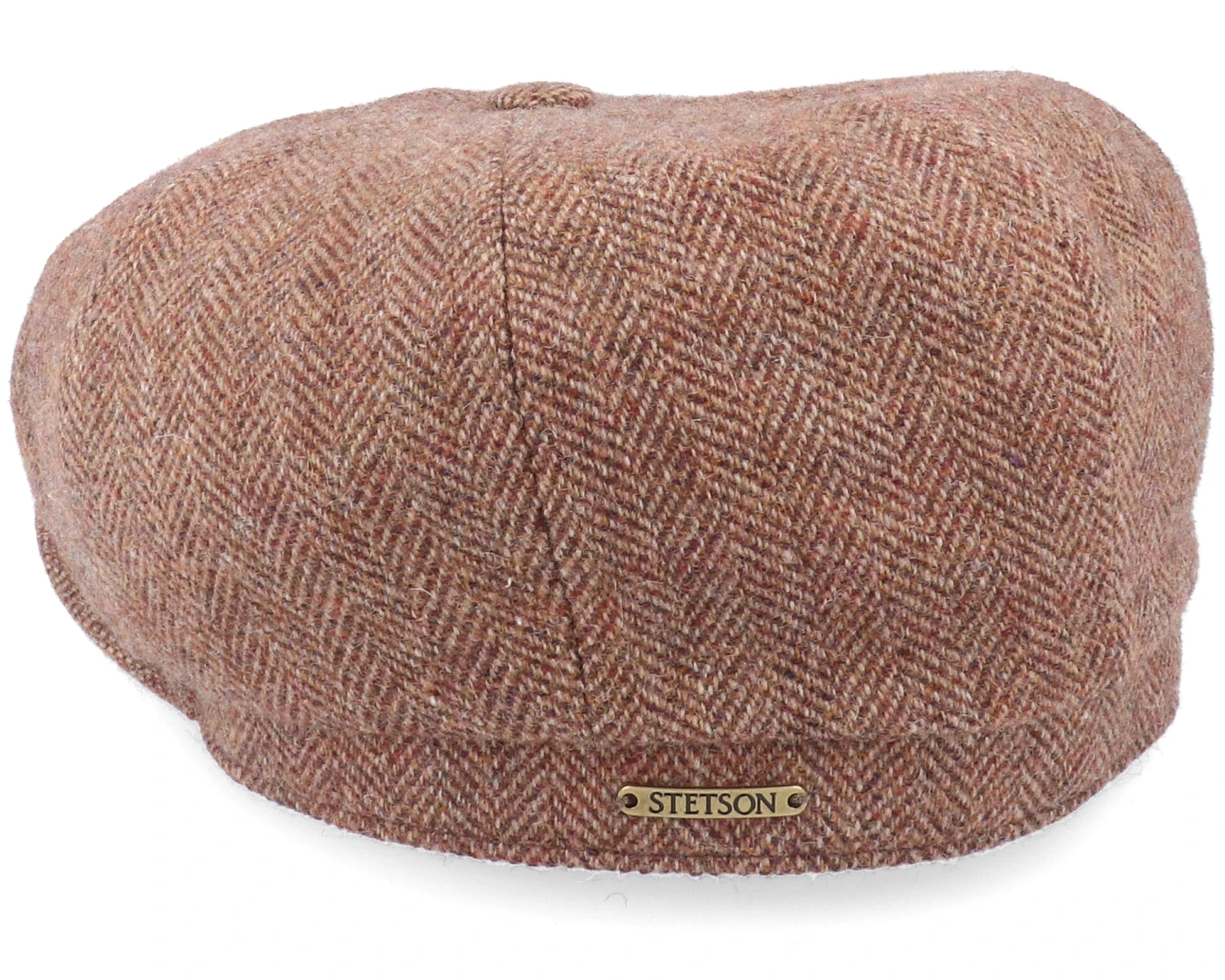 Hatteras Wool Herringbone Brown Flat Cap - Stetson 2 Hatteras Wool Herringbone Brown Flat Cap - Stetson - Image 2
