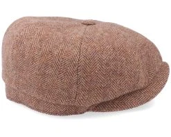Hatteras Wool Herringbone Brown Flat Cap - Stetson 7 Hatteras Wool Herringbone Brown Flat Cap - Stetson -Fashion Hat Discount Store 4063633064906 3