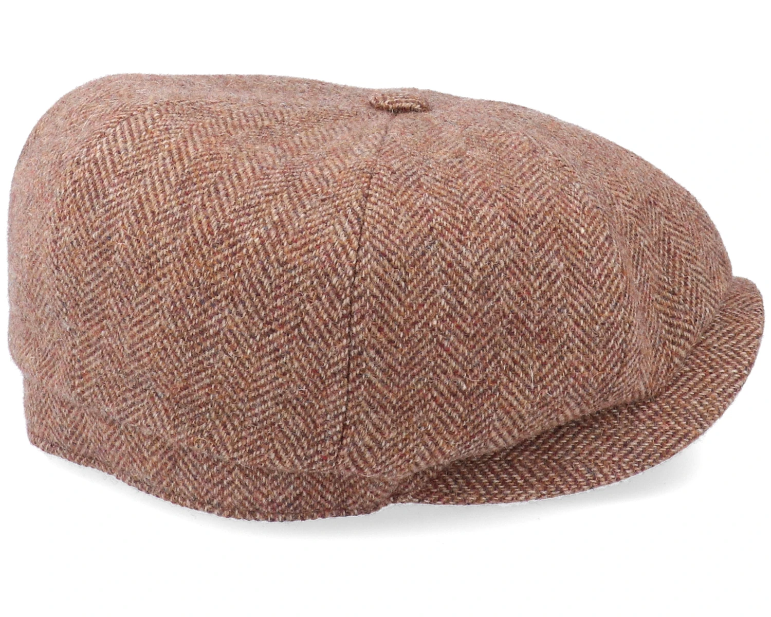 Hatteras Wool Herringbone Brown Flat Cap - Stetson 3 Hatteras Wool Herringbone Brown Flat Cap - Stetson - Image 3