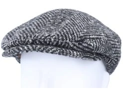 Kent Herringbone Black/Grey Flat Cap - Stetson -Fashion Hat Discount Store 4063633065934 5