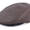 Driver Cap Cowhide Brown Flat Cap - Stetson